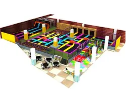 Large Kids Indoor Jumping Amusement Trampoline Park Builder